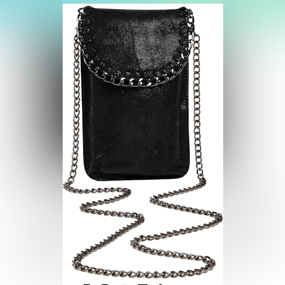 Like New! Chic Black Chain Crossbody Bag